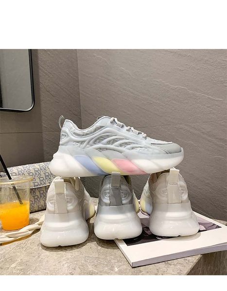 popcorn rainbow bottom old dad shoes women's korean sports thick bottom leisure women's shoes 2021 spring new, White;red
popcorn rainbow bottom old dad shoes women's korean sports thick bottom leisure women's shoes 2021 spring new, White;red