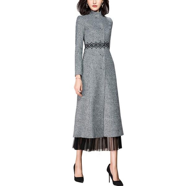 women's wool & blends 2021 spring and autumn casual woman single breasted woolen coat long, Black
women's wool & blends 2021 spring and autumn casual woman single breasted woolen coat long, Black