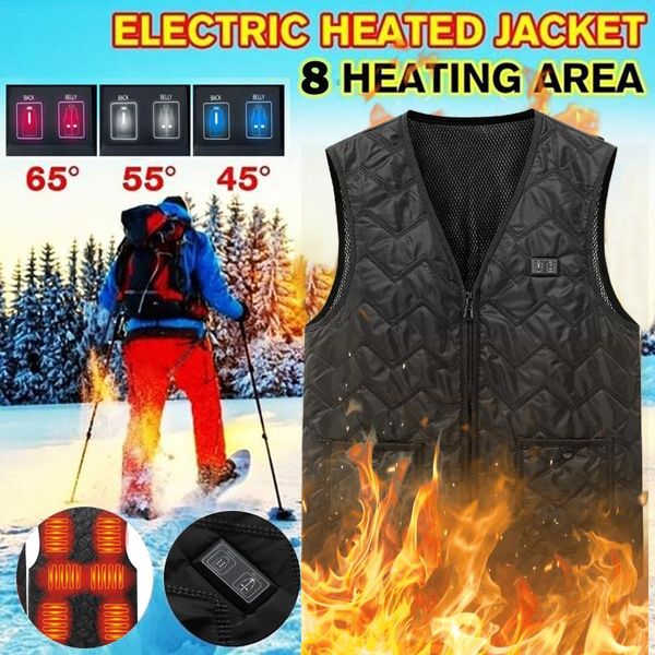 women's vests usb charging heated coat vest man women outdoor warm eight districts infrared riding skiing fishing, Black;white
women's vests usb charging heated coat vest man women outdoor warm eight districts infrared riding skiing fishing, Black;white