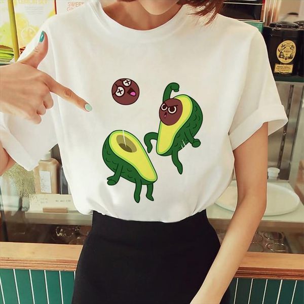 Cartoon Fun Avocado Print And Men T Shirt Women Summer Short Sleeve O Neck Tops Casual Tees Lady, White;black
Cartoon Fun Avocado Print And Men T Shirt Women Summer Short Sleeve O Neck Tops Casual Tees Lady, White;black