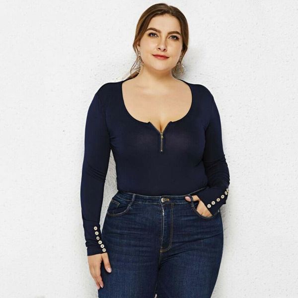 women's jumpsuits & rompers women long sleeve shirt leotard jumpsuit solid color plus size zipper o neck bodysuit stretch zip blouse bo, Black;white
women's jumpsuits & rompers women long sleeve shirt leotard jumpsuit solid color plus size zipper o neck bodysuit stretch zip blouse bo, Black;white