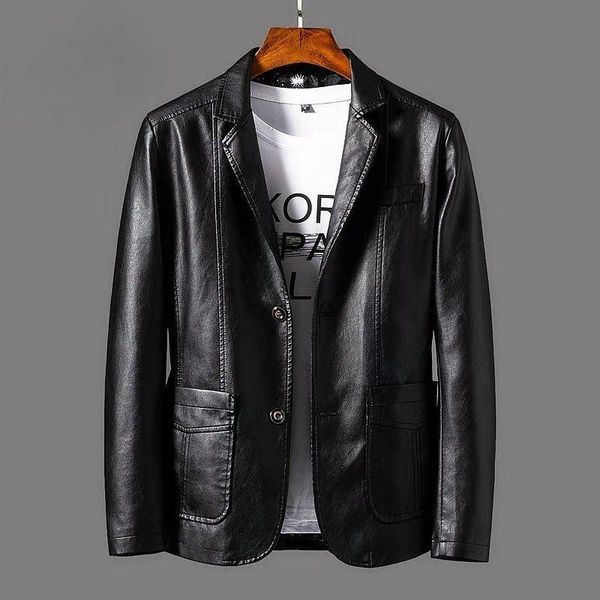 men's jackets leather suit 2021 spring and autumn business coat young middle-aged jacket men, Black;brown
men's jackets leather suit 2021 spring and autumn business coat young middle-aged jacket men, Black;brown