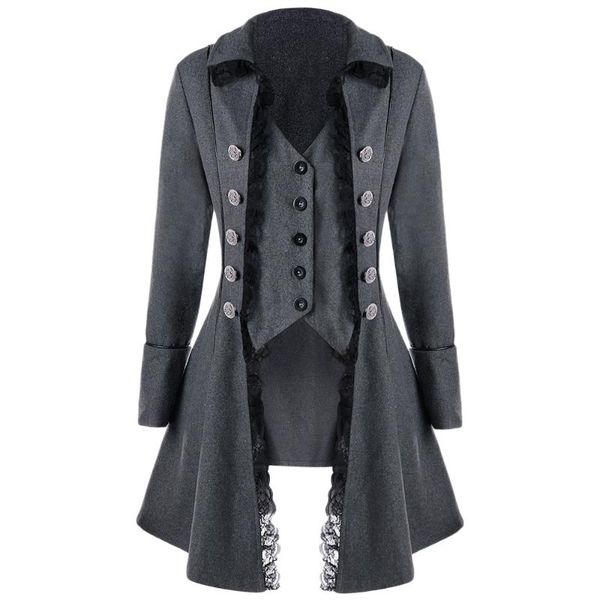 women's jackets wipalo women lace trim button up gothic tailcoat turn-down collar long sleeves slim autumn winter fashion style tuxedo, Black;brown
women's jackets wipalo women lace trim button up gothic tailcoat turn-down collar long sleeves slim autumn winter fashion style tuxedo, Black;brown