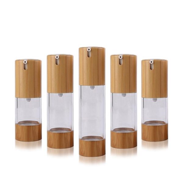 storage bottles & jars 100pcs 15ml 30ml 50ml bamboo cosmetic airless bottle diy transparent vacuum lotion/emulsion press pump packing contai
storage bottles & jars 100pcs 15ml 30ml 50ml bamboo cosmetic airless bottle diy transparent vacuum lotion/emulsion press pump packing contai