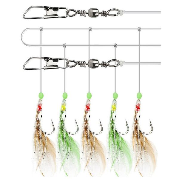 3 set fishing hook stainless steel rigs swivel lure pesca bait fishhook single combination string hook with 5x hooks
3 set fishing hook stainless steel rigs swivel lure pesca bait fishhook single combination string hook with 5x hooks