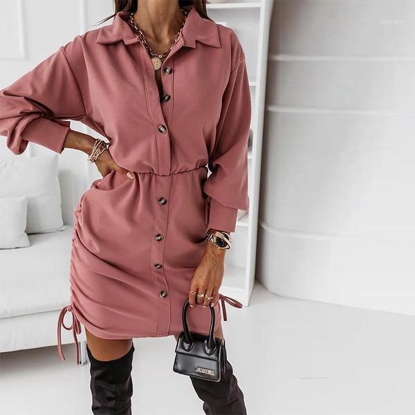 casual dresses 2021 autumn vestido office ladies green shirt dress women lantern long sleeve drawstring turn down single breasted, Black;gray
casual dresses 2021 autumn vestido office ladies green shirt dress women lantern long sleeve drawstring turn down single breasted, Black;gray