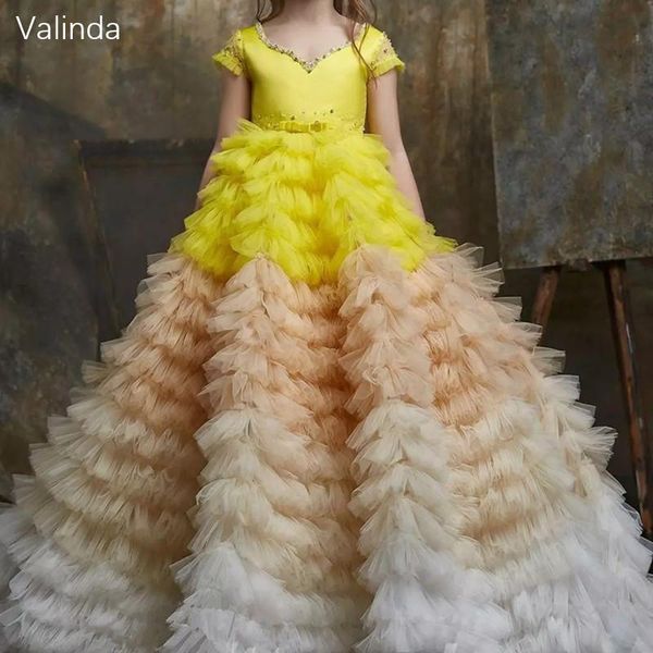 girl's dresses three tone girl pageant puffy tiered formal occasion evening gowns for kids clothing, Red;yellow
girl's dresses three tone girl pageant puffy tiered formal occasion evening gowns for kids clothing, Red;yellow