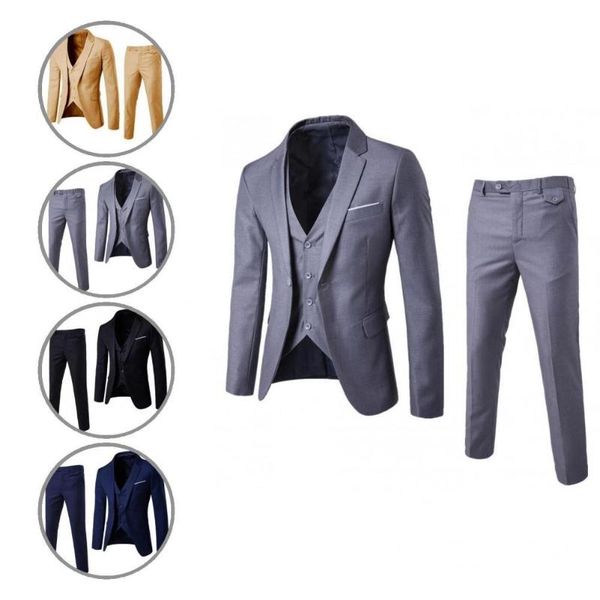 men's suits & blazers 1 set men suit solid color slim single-breasted korean style blazer zipper pants, White;black
men's suits & blazers 1 set men suit solid color slim single-breasted korean style blazer zipper pants, White;black