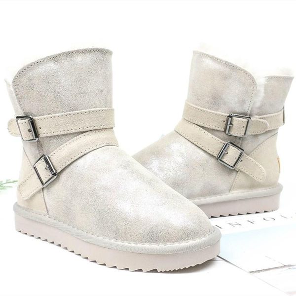 boots fashion 100% cowhide leather snow with real fur pin buckle decoration classic winter women's shoes, Black
boots fashion 100% cowhide leather snow with real fur pin buckle decoration classic winter women's shoes, Black
