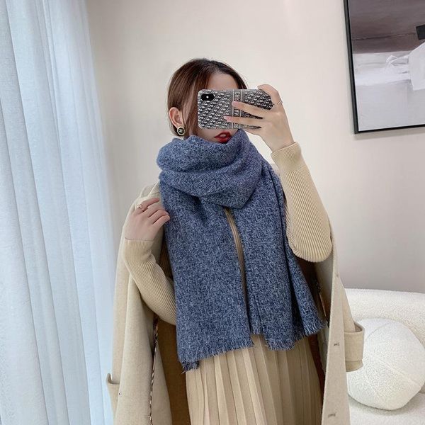 scarves 2021autumn winter simple style solid color flower clip imitation cashmere women's scarf temperament with shawl warm couple, Blue;gray
scarves 2021autumn winter simple style solid color flower clip imitation cashmere women's scarf temperament with shawl warm couple, Blue;gray