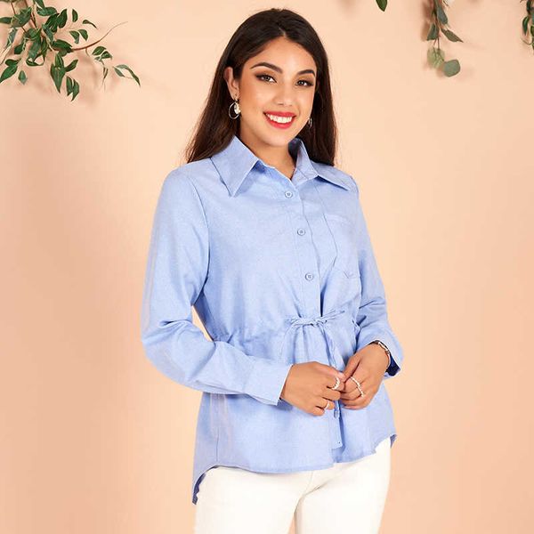 women's blouses & shirts spring autumn style cotton and linen drawstring waist long-sleeved shirt x9bx, White
women's blouses & shirts spring autumn style cotton and linen drawstring waist long-sleeved shirt x9bx, White