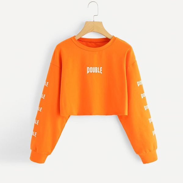 women's letter printing o-neck pullover sweatshirt short solid color autumn shirt loose women's shirt sudadema mujer w, Black
women's letter printing o-neck pullover sweatshirt short solid color autumn shirt loose women's shirt sudadema mujer w, Black