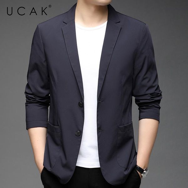 men's suits & blazers ucak brand arrival spring autumn streetwear men blazer clothing casual solid color single breasted blzaer jacket, White;black
men's suits & blazers ucak brand arrival spring autumn streetwear men blazer clothing casual solid color single breasted blzaer jacket, White;black