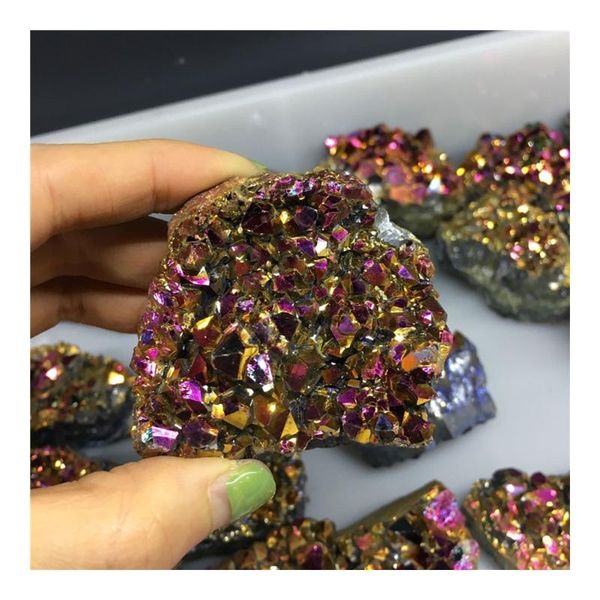 decorative objects & figurines natural quartz electroplated pink and yellow crystal cluster mineral specimen geography teaching stones home
decorative objects & figurines natural quartz electroplated pink and yellow crystal cluster mineral specimen geography teaching stones home