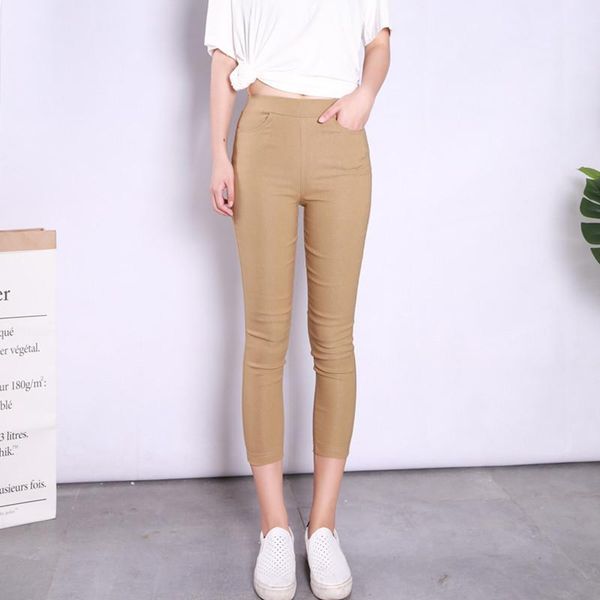 women's pants & capris cropped trousers spring summer casual pencil soft women thin high waist, Black;white
women's pants & capris cropped trousers spring summer casual pencil soft women thin high waist, Black;white