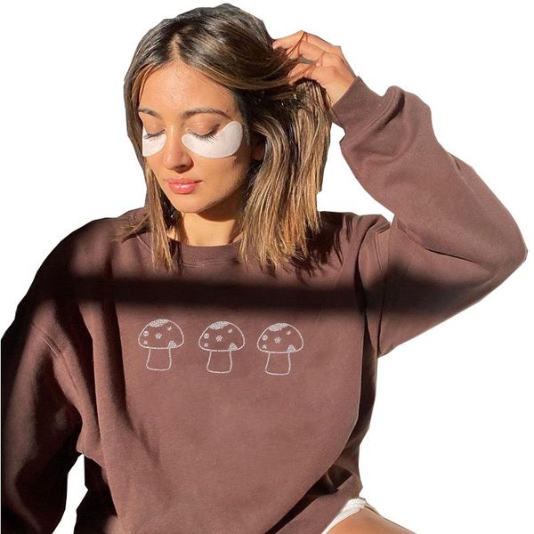 women's hoodies & sweatshirts autumn print woman sweatshirt mushroom drilling ladies oversized fashion long sleeve solid women, Black
women's hoodies & sweatshirts autumn print woman sweatshirt mushroom drilling ladies oversized fashion long sleeve solid women, Black