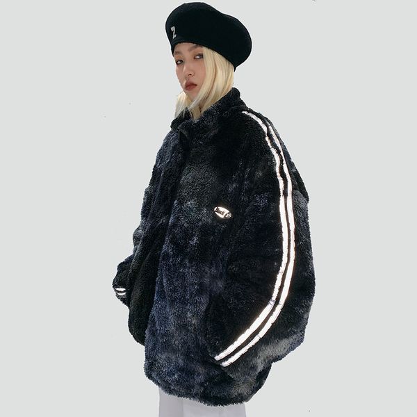 2021 new alta rua cordeiro luminoso grosso jaquetas de inverno para homens e mulheres tie dye oversize acolchoado casaco reflexivo solto wad, Black
2021 new alta rua cordeiro luminoso grosso jaquetas de inverno para homens e mulheres tie dye oversize acolchoado casaco reflexivo solto wad, Black