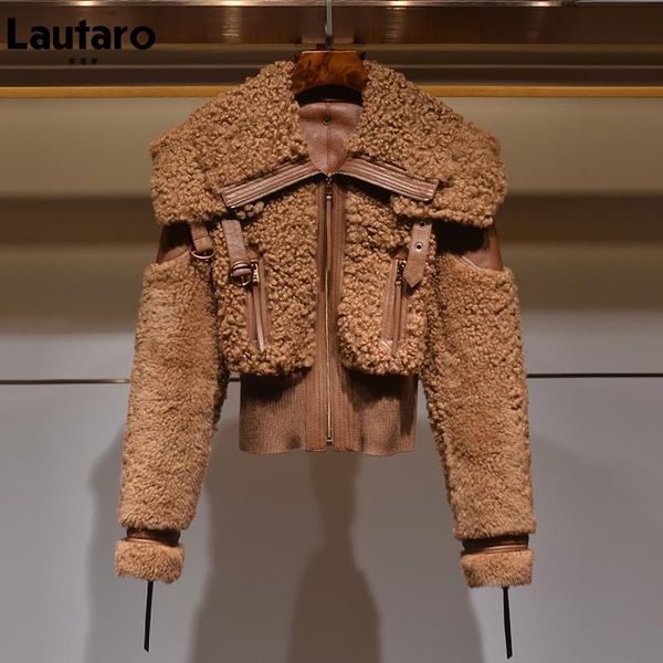 women's fur & faux lautaro winter warm thick patchwork coat women long sleeve zipper turndown collar stylish fluffy jacket fashion 2021, Black
women's fur & faux lautaro winter warm thick patchwork coat women long sleeve zipper turndown collar stylish fluffy jacket fashion 2021, Black