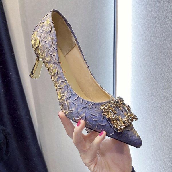 dress shoes crystal mid heel womens pumps suede pointed toe square single fairy style high heels rhinestone decoration party shoe, Black
dress shoes crystal mid heel womens pumps suede pointed toe square single fairy style high heels rhinestone decoration party shoe, Black