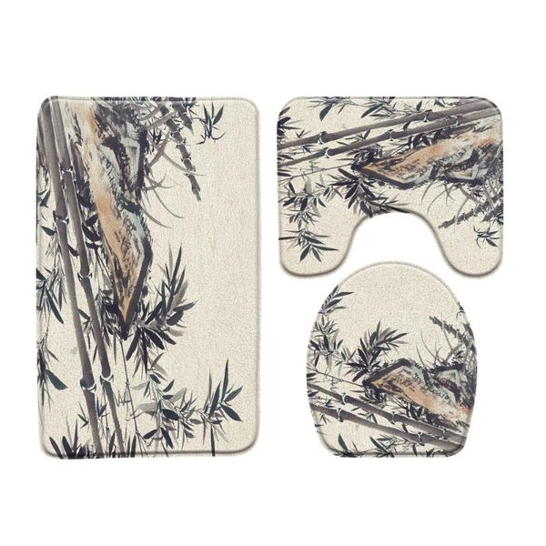 bath mats chinese style ink bamboo mat 3 set hand painted plant bathroom rugs bathtub carpet anti-slip toilet products
bath mats chinese style ink bamboo mat 3 set hand painted plant bathroom rugs bathtub carpet anti-slip toilet products