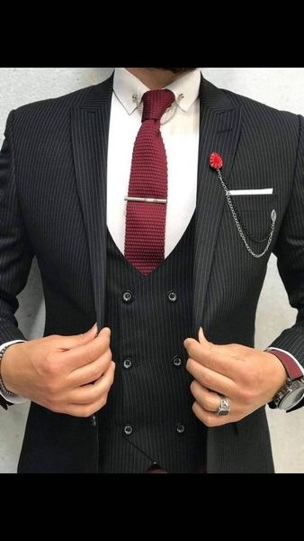 men's suits & blazers most recent striped black high-quality double-breasted vest dressed as the groom of men's wedding casual pro, White;black
men's suits & blazers most recent striped black high-quality double-breasted vest dressed as the groom of men's wedding casual pro, White;black