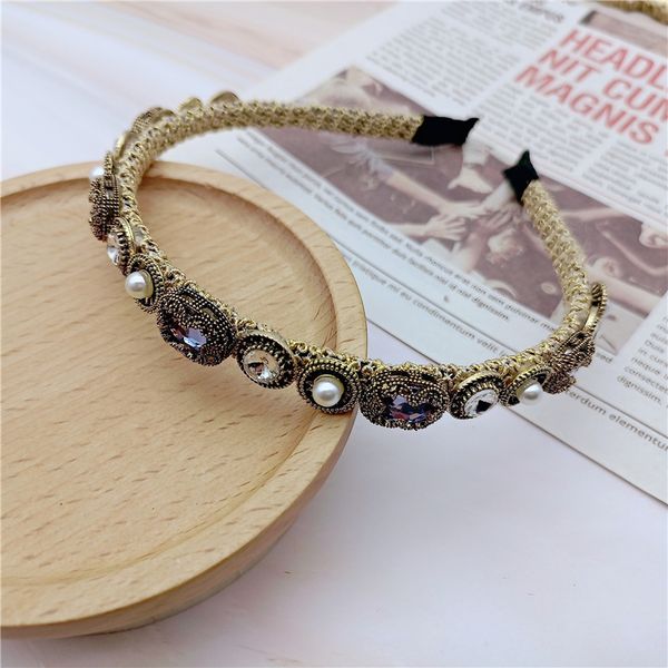 new baroque heavy industry hair hoop rhinestone crystal pearl head hairpin elegant fine french style fashion sale, Silver
new baroque heavy industry hair hoop rhinestone crystal pearl head hairpin elegant fine french style fashion sale, Silver