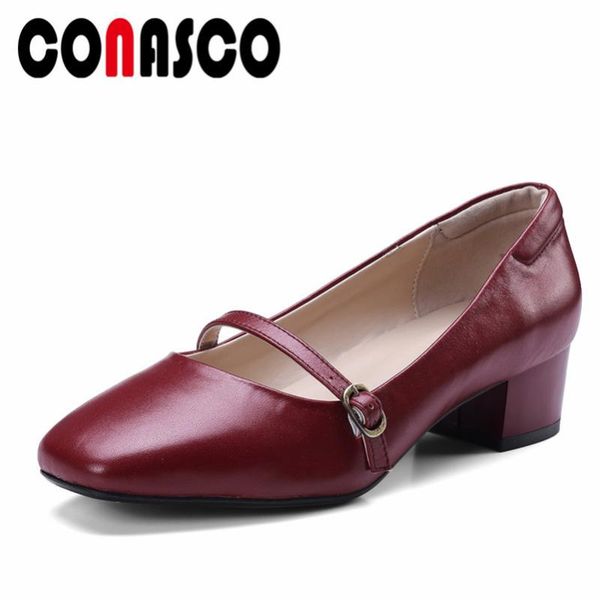 dress shoes conasco 2021 fashion women party wedding mary janes genuine leather spring autumn square toe woman casual pumps, Black
dress shoes conasco 2021 fashion women party wedding mary janes genuine leather spring autumn square toe woman casual pumps, Black