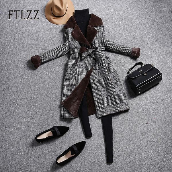 fashion vintage plaid wool coat women slim belt turndown collar coats ladies korean autumn winter warm faux wool liner outerwear1, Black
fashion vintage plaid wool coat women slim belt turndown collar coats ladies korean autumn winter warm faux wool liner outerwear1, Black