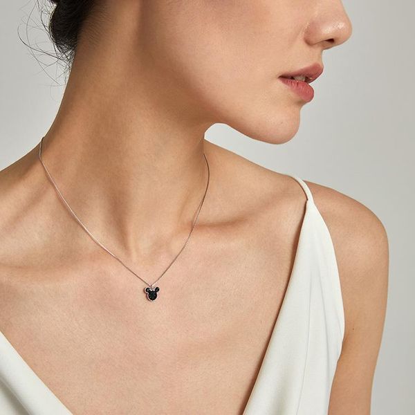 chains cartoon mouse necklace black rhinestone pendant for lady lovely charm jewelry clavicle chain wholesale wedding accessories, Silver
chains cartoon mouse necklace black rhinestone pendant for lady lovely charm jewelry clavicle chain wholesale wedding accessories, Silver