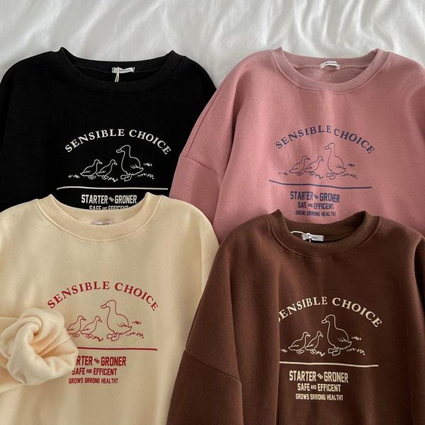 women's hoodies & sweatshirts cartoon letters printed women casual o-neck long sleeve pink thicken sweatshirt femme oversize cotton, Black
women's hoodies & sweatshirts cartoon letters printed women casual o-neck long sleeve pink thicken sweatshirt femme oversize cotton, Black