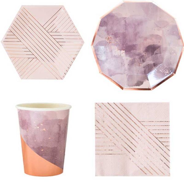 disposable dinnerware 8pcs polygonal hexagon plates dishes cups napkin pink painting style cutlery tableware tray towel tissue
disposable dinnerware 8pcs polygonal hexagon plates dishes cups napkin pink painting style cutlery tableware tray towel tissue
