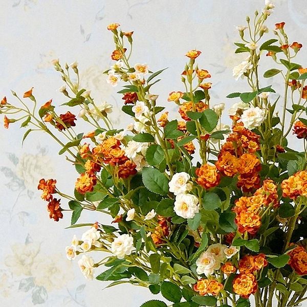 decorative flowers & wreaths 36 head/bouquet head small bud roses artificial silk for home decoration fake outdoor backdrop wedding decorate
decorative flowers & wreaths 36 head/bouquet head small bud roses artificial silk for home decoration fake outdoor backdrop wedding decorate