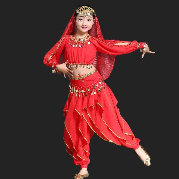 children belly dance costume set 5-piece ( belt, pants, headpiece and sleeves) bollywood dance costumes for girls, Black;red
children belly dance costume set 5-piece ( belt, pants, headpiece and sleeves) bollywood dance costumes for girls, Black;red