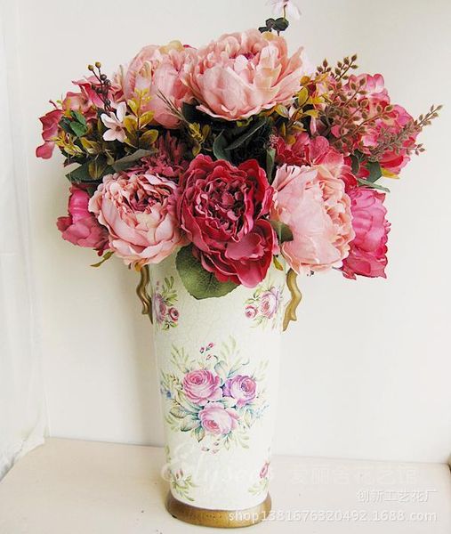 silk peony flower artificial rose flowers silk rose flower branch home decorative wedding display wreathes
silk peony flower artificial rose flowers silk rose flower branch home decorative wedding display wreathes