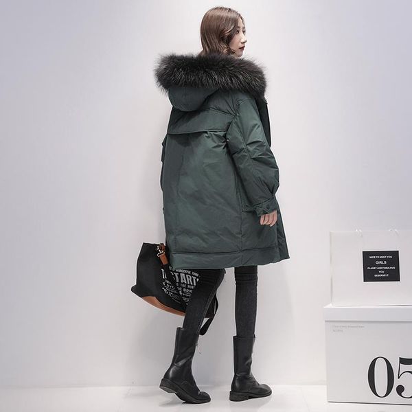 women's down & parkas winter coat women puffer jacket natural raccoon fur collar jackets for 2021 lady hooded warm clothes casaco hly12, Black
women's down & parkas winter coat women puffer jacket natural raccoon fur collar jackets for 2021 lady hooded warm clothes casaco hly12, Black