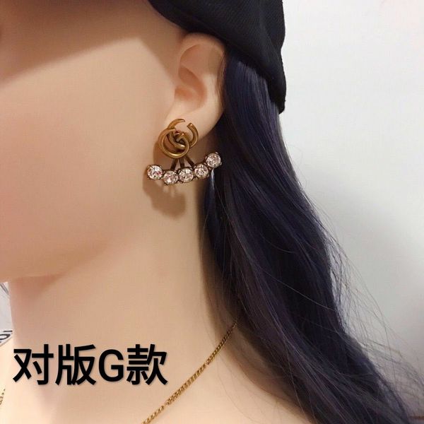 design jewelry korean temperament sense pearl ancient earrings gold classic letter simple and versatile gjkf, Silver
design jewelry korean temperament sense pearl ancient earrings gold classic letter simple and versatile gjkf, Silver