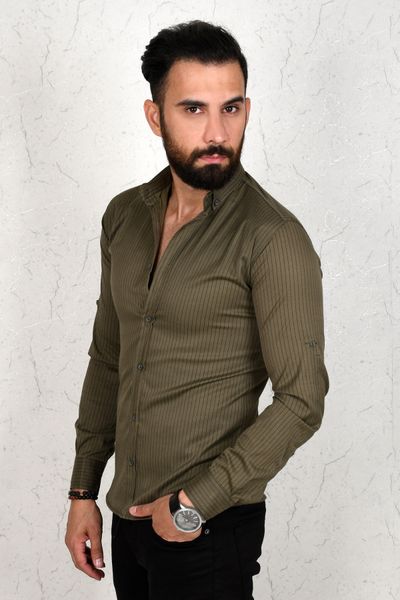 khaki men 's shirt 100 cotton thin stripe pattern narrow cut long spring summer party prom business 2002813 zo2z, White;black
khaki men 's shirt 100 cotton thin stripe pattern narrow cut long spring summer party prom business 2002813 zo2z, White;black