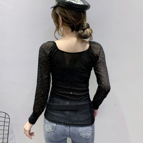 2021 fall winter european clothes t-shirt fashion shiny diamonds patchwork mesh women ropa mujer back tees new t09205l 0uhw, White
2021 fall winter european clothes t-shirt fashion shiny diamonds patchwork mesh women ropa mujer back tees new t09205l 0uhw, White