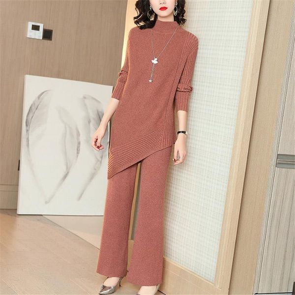 two piece dress set pullover sweater tracksuit women high waist knit wide leg pants suit 2 winter 2021, White
two piece dress set pullover sweater tracksuit women high waist knit wide leg pants suit 2 winter 2021, White