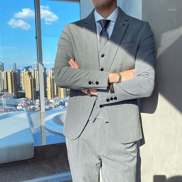 men's suits & blazers ( jacket + vest pants )3-piece male formal business solid color suit for fashion boutique bridegroom wedding dres, White;black
men's suits & blazers ( jacket + vest pants )3-piece male formal business solid color suit for fashion boutique bridegroom wedding dres, White;black