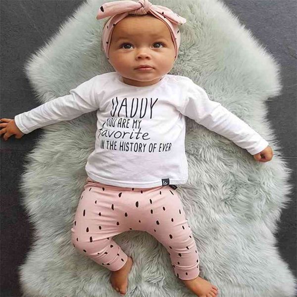 born baby girls clothes set 3pcs autumn cotton long sleeve letter t-shirt pink pants headband cute infant clothing outfits 210816, White
born baby girls clothes set 3pcs autumn cotton long sleeve letter t-shirt pink pants headband cute infant clothing outfits 210816, White