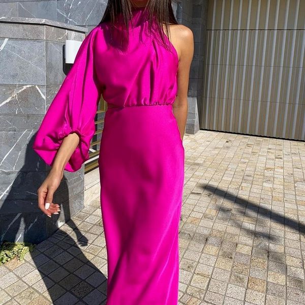 casual dresses 2021 summer women's satin lantern sleeve one shoulder bodycon women clothes elegant rose club party office midi dress, Black;gray
casual dresses 2021 summer women's satin lantern sleeve one shoulder bodycon women clothes elegant rose club party office midi dress, Black;gray