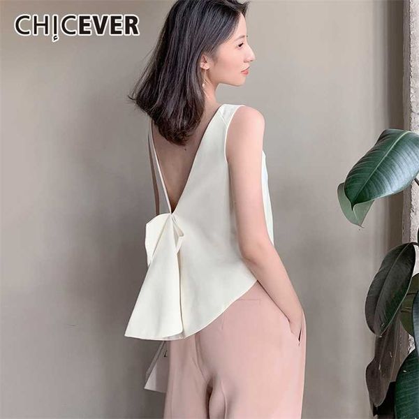chicever korean lace up bowknot women's vest o neck tank sleeveless backless large size loose female vests fashion 211120, Black;white
chicever korean lace up bowknot women's vest o neck tank sleeveless backless large size loose female vests fashion 211120, Black;white