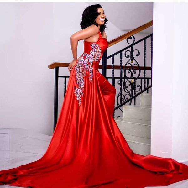 red mermaid prom dresses for women party satin african formal evening gowns informal reception wear, Black
red mermaid prom dresses for women party satin african formal evening gowns informal reception wear, Black