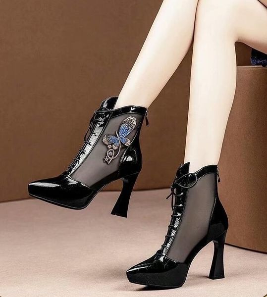 boots women summer high heels shoes woman thick heel cool mesh bow crystal platform ankle joker roman sandals, Black
boots women summer high heels shoes woman thick heel cool mesh bow crystal platform ankle joker roman sandals, Black