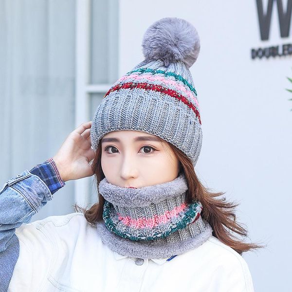winter trend ladies two-piece hat plus bow tie knitted hat fashion wool ball color striped wool, Blue;gray
winter trend ladies two-piece hat plus bow tie knitted hat fashion wool ball color striped wool, Blue;gray