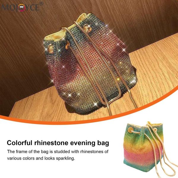 evening bags portable colourful thin chain bucket shoulder bag for wedding date night fashion women sparkly rhinestones party handbag
evening bags portable colourful thin chain bucket shoulder bag for wedding date night fashion women sparkly rhinestones party handbag