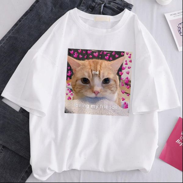 korea ulzzang new cat loves animal dog print cute summer short sleeve tees casual loose big size fun spoof couple t, White
korea ulzzang new cat loves animal dog print cute summer short sleeve tees casual loose big size fun spoof couple t, White