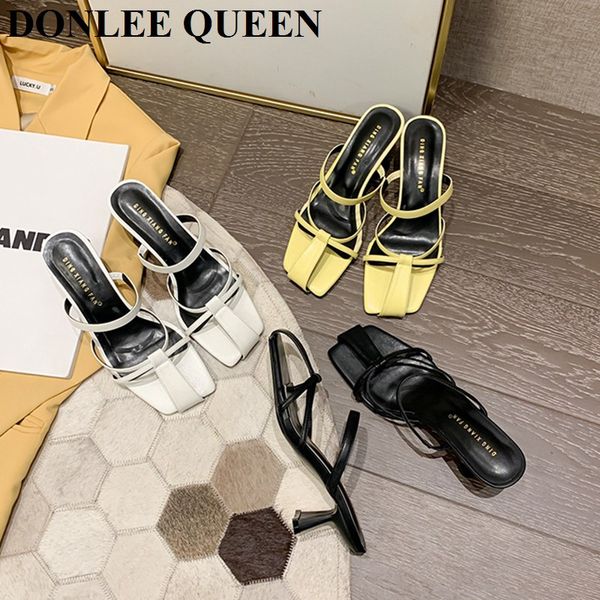 2021 fashion narrow band slippers women mid heel slides slip on summer elegant sandal brand outdoor flip flops sandalias mujer, Black
2021 fashion narrow band slippers women mid heel slides slip on summer elegant sandal brand outdoor flip flops sandalias mujer, Black