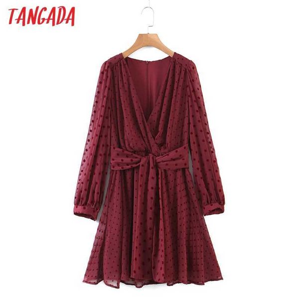 tangada spring fashion women red dot mesh dress back zipper long sleeve female casual short dress with slash qw17 210609, Black;gray
tangada spring fashion women red dot mesh dress back zipper long sleeve female casual short dress with slash qw17 210609, Black;gray